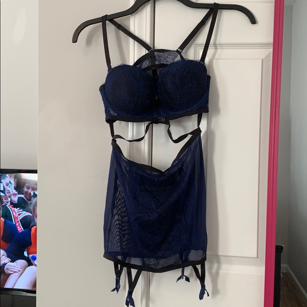 Blue/Black lingerie